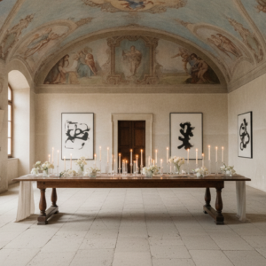 Wedding reception under frescoed ceilings at Palazzo Daniele in the Salento – Palazzo Daniele wedding – Kiss Me Italy