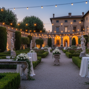Wedding aperitivo in the secret garden of a Verona palazzo – wedding in Verona – Kiss Me Italy