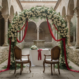 Elopement ceremony in the cloister of San Pietro Sopra le Acque, Umbria – san pietro sopra le acque elopement umbria – Kiss Me Italy