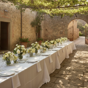 The Historic Borgo Wedding — Umbria Wedding lunch reception at the historic borgo San Pietro Sopra le Acque, Umbria – san pietro sopra le acque wedding umbria – Kiss Me Italy