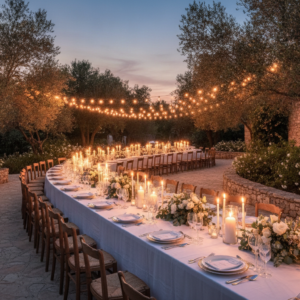 Sardinian welcome dinner table at Stazzo Lu Ciaccaru, Sardegna – stazzo lu ciaccaru wedding sardegna – Kiss Me Italy