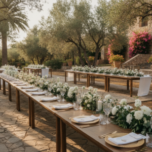 Wedding reception in the Mediterranean garden at Stazzo Lu Ciaccaru, Sardegna – stazzo lu ciaccaru wedding sardegna – Kiss Me Italy