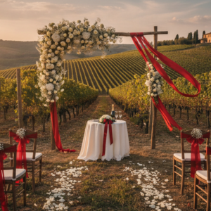 Vow renewal ceremony among the vines at Tenuta Carapace, Umbria – tenuta carapace vow renewal umbria – Kiss Me Italy