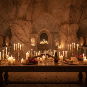 Wine cellar toast at a Tenuta Carapace wedding, Umbria – tenuta carapace wedding umbria – Kiss Me Italy