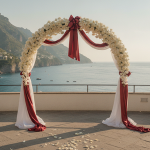 Elopement ceremony on a panoramic corner above the sea at Hotel Tramonto d'Oro, Amalfi Coast – hotel tramonto d'oro elopement amalfi coast – Kiss Me Italy