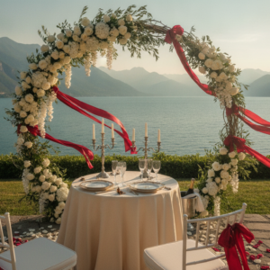 Vow renewal ceremony in the lakeview garden of Villa Cortine Palace, Lake Garda – villa cortine palace vow renewal lake garda – Kiss Me Italy