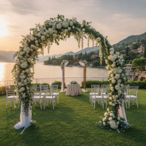 Micro wedding ceremony overlooking Lake Garda at Villa Fiordaliso – villa fiordaliso micro wedding lake garda – Kiss Me Italy