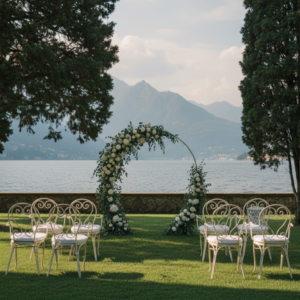 Intimate micro wedding ceremony in the gardens of Villa Pizzo on Lake Como – villa pizzo micro wedding – Kiss Me Italy