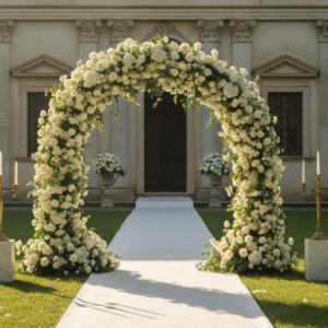Wedding ceremony before the facade of Villa Reale di Marlia, Tuscany – villa reale di marlia wedding toscana – Kiss Me Italy