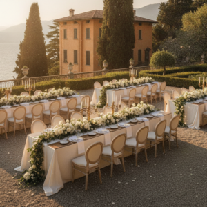 Wedding reception in the gardens of Villa San Vigilio, Punta San Vigilio, Lake Garda – villa san vigilio wedding lake garda – Kiss Me Italy