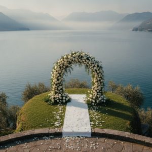 Wedding ceremony on the Punta San Vigilio promontory over Lake Garda – villa san vigilio wedding lake garda – Kiss Me Italy
