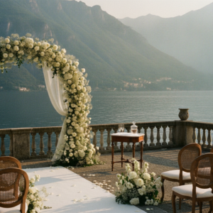 The Lakefront Villa Wedding — Lake Como Wedding ceremony on the terrace of Villa Serbelloni over Lake Como – villa serbelloni wedding como – Kiss Me Italy