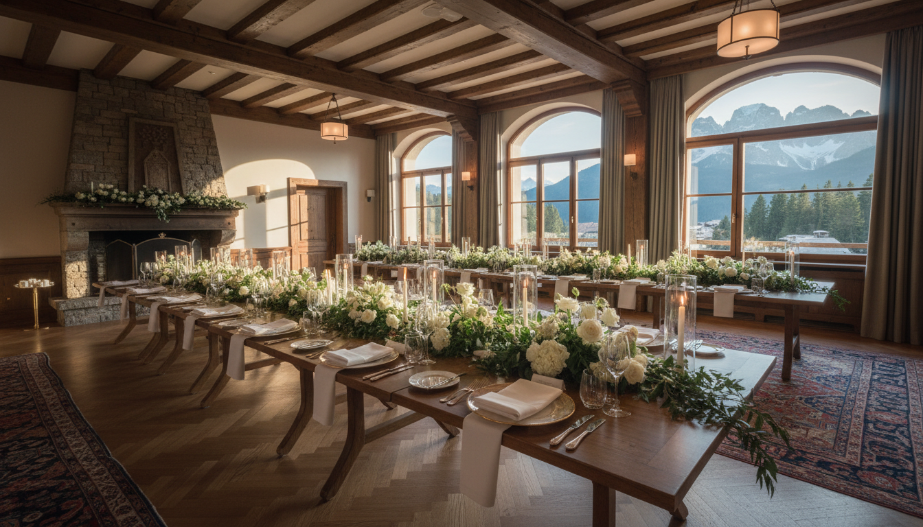 Wedding reception at Alpenroyal, Dolomites – alpenroyal wedding dolomites – Kiss Me Italy