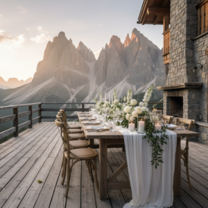 Wedding reception at Baita Resch, Dolomites – baita resch wedding dolomites – Kiss Me Italy