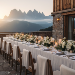 The Private Alpine Lodge Wedding — Baita Resch, Dolomites Wedding dinner at Baita Resch, Dolomites – baita resch wedding dolomites – Kiss Me Italy