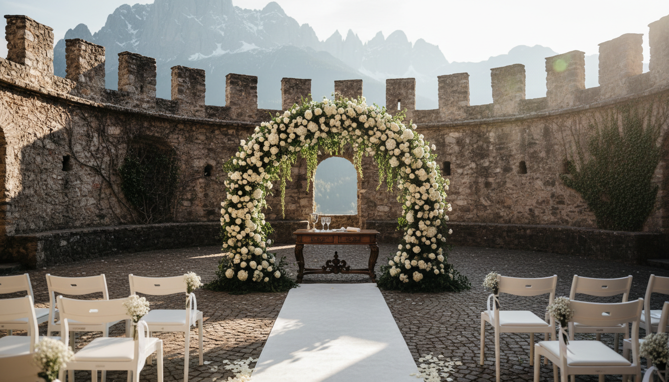 Wedding ceremony at Castel Badia, Dolomites – castel badia wedding dolomites – Kiss Me Italy