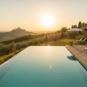 Villa il Poggio private pool at the Castello di Bibbione estate, Tuscany – castello di bibbione micro wedding toscana – Kiss Me Italy