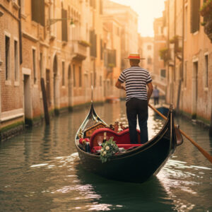 Private gondola proposal with serenade on a Venice canal – gondola serenade proposal venice – Kiss Me Italy