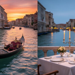 Private gondola proposal with serenade on Venice's Grand Canal, followed by dinner – grand canal serenade dinner proposal venice – Kiss Me Italy