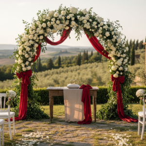 Elopement ceremony in the garden of Grotta Giusti Resort, Tuscany – grotta giusti elopement toscana – Kiss Me Italy