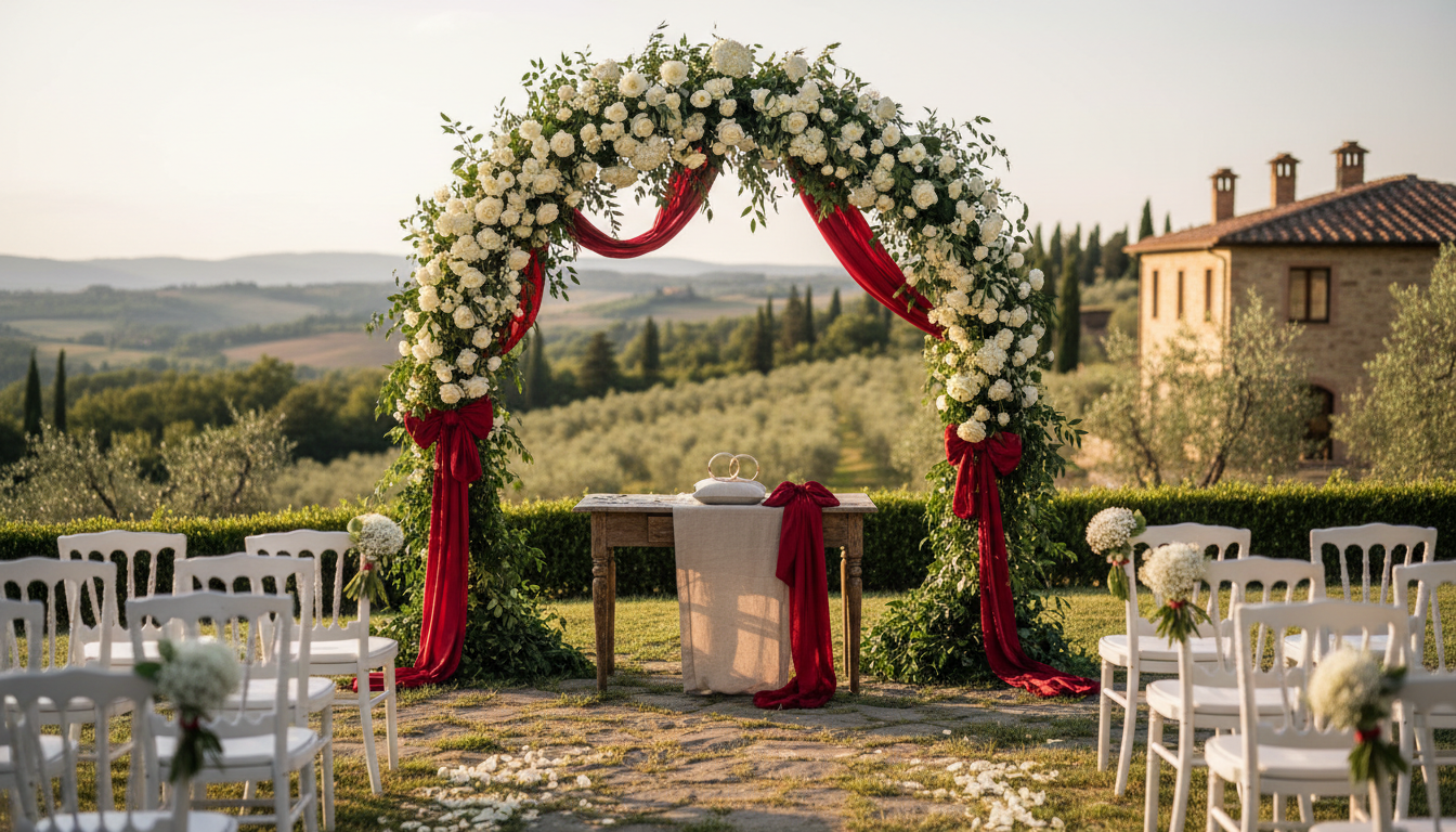 Elopement ceremony in the garden of Grotta Giusti Resort, Tuscany – grotta giusti elopement toscana – Kiss Me Italy