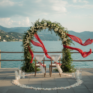 Elopement ceremony on the Sundeck of Hilton Lake Como – hilton lake como elopement – Kiss Me Italy