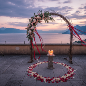 Elopement ceremony on the rooftop of Hotel Cristal Sirmione, Lake Garda – hotel cristal sirmione elopement garda – Kiss Me Italy