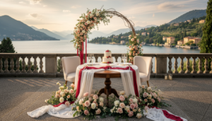 The Secret Lake Balcony Vow Renewal — Hotel Filario, Lake Como
