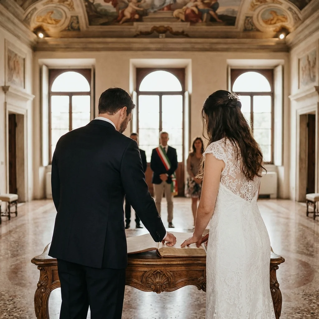 how to get married in italy as a foreigner signing at Comune
