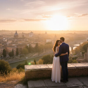 Proposal on the Janiculum Hill in Rome with panoramic view – janiculum hill proposal rome – Kiss Me Italy