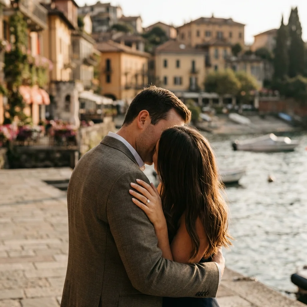 Lake Como proposal photographer — After the surprise, only us