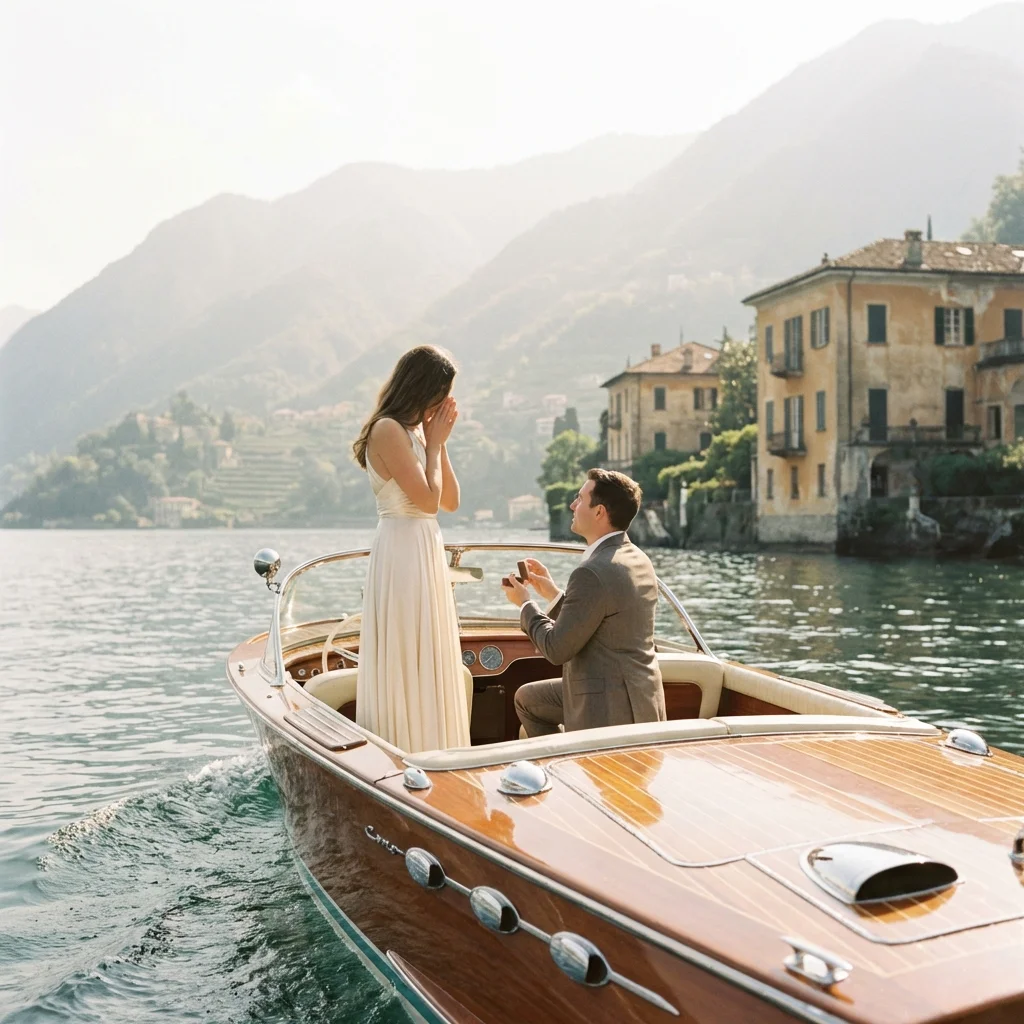 Lake Como proposal photographer — Still water, decisive moment