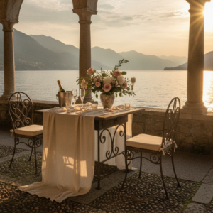 Proposal on the terrace of Monastero Pax, Lake Como – monastero pax proposal como – Kiss Me Italy