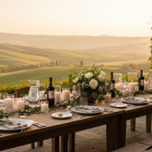 Wedding welcome dinner at Relais Val d'Orcia, Val d'Orcia, Tuscany – relais val d orcia micro wedding toscana – Kiss Me Italy