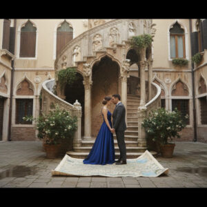 Proposal at the Scala Contarini del Bovolo spiral staircase, Venice – scala contarini del bovolo proposal venice – Kiss Me Italy