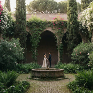 Proposal in a secret historic cloister in Rome – secret cloister proposal rome – Kiss Me Italy