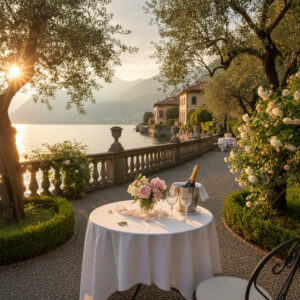 Proposal in the lake-view garden of Seven Park, Lake Como – seven park proposal lakeside como – Kiss Me Italy