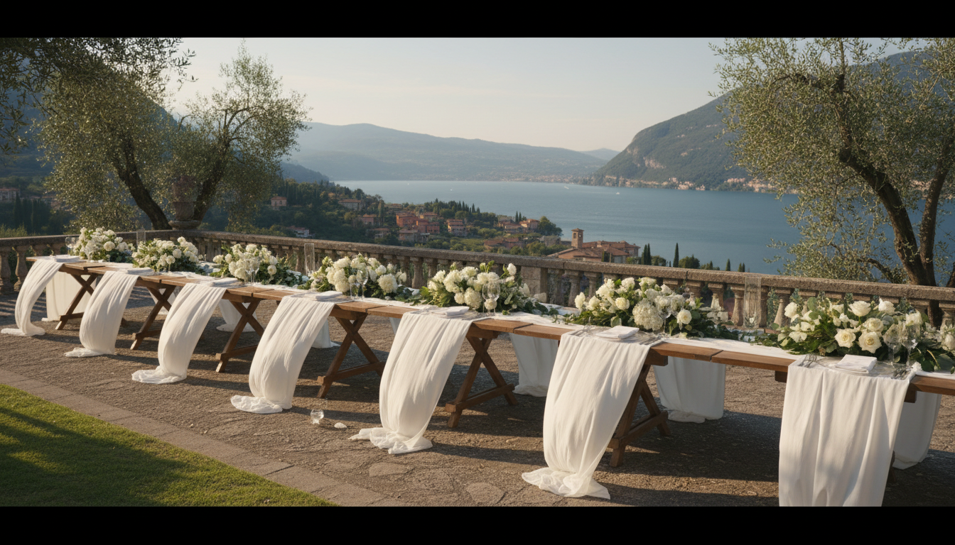 Wedding reception on the terrace of Villa Arcadio, Lake Garda – villa arcadio wedding garda – Kiss Me Italy
