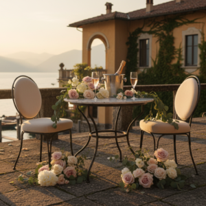 Proposal on the terrace of Villa Bettoni, Lake Garda – villa bettoni proposal garda – Kiss Me Italy