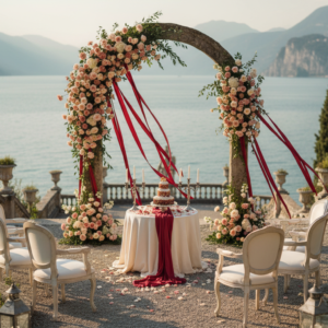 Vow renewal ceremony in the monumental garden of Villa Bettoni, Lake Garda – villa bettoni vow renewal garda – Kiss Me Italy