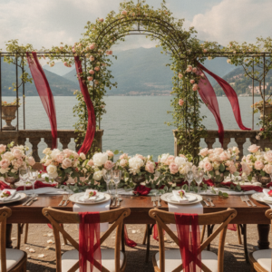 Vow renewal ceremony on the Terrazza delle Camelie of Villa Carlotta, Lake Como – villa carlotta vow renewal como – Kiss Me Italy