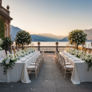 Wedding reception on the Terrazza delle Camelie of Villa Carlotta, Lake Como – villa carlotta wedding como – Kiss Me Italy