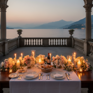 Proposal dinner on Terrazza Mantero at Villa D'Este, Lake Como – villa d este proposal regal como – Kiss Me Italy