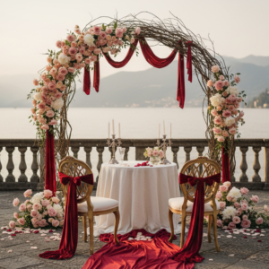 Vow renewal ceremony on Terrazza Mantero at Villa D'Este, Lake Como – villa d este vow renewal como – Kiss Me Italy