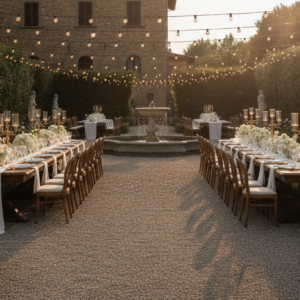 Wedding reception in the gardens of Villa Gamberaia, Florence – villa gamberaia wedding toscana – Kiss Me Italy