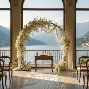 Wedding ceremony in the panoramic hall of Villa Giulia, Lake Como – villa giulia wedding como – Kiss Me Italy