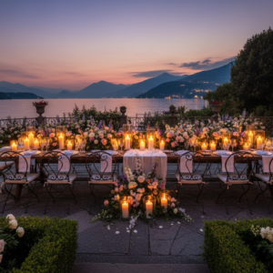 Private chef's dinner proposal at Villa Pessina, Lake Como – villa pessina proposal moonlit como – Kiss Me Italy