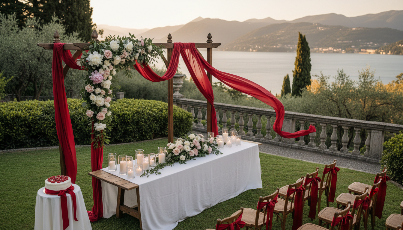 Vow renewal ceremony in the garden of Villa Pessina, Lake Como – villa pessina vow renewal tender como – Kiss Me Italy