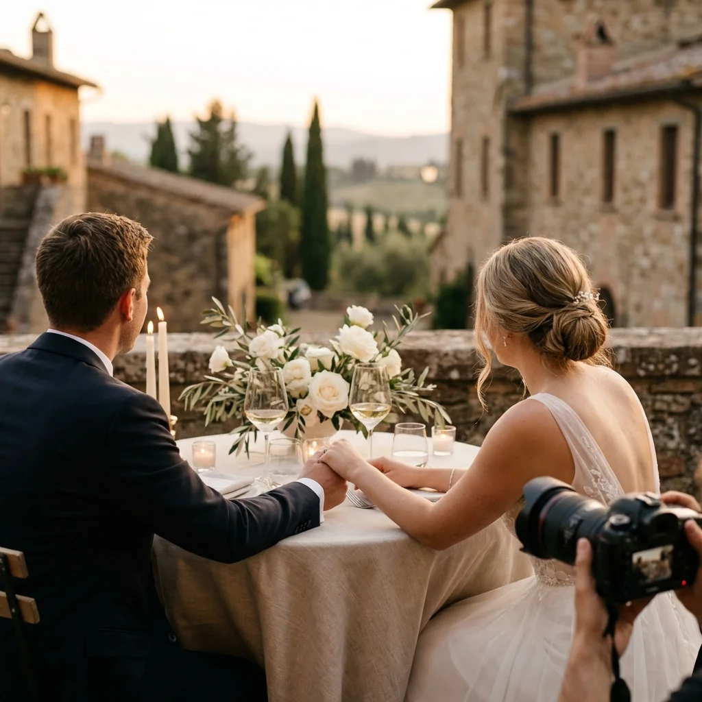 vow renewal italy candlelit dinner photography moment