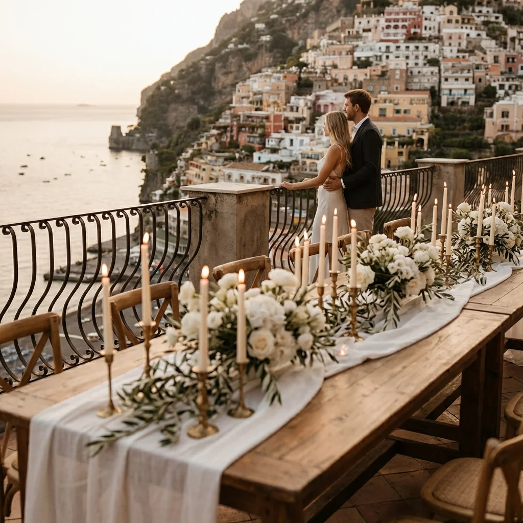 wedding venues amalfi coast italy Positano terrace reception